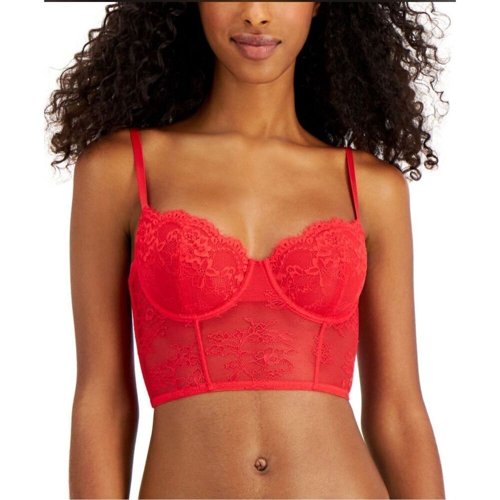 INC Concepts NWT size XXL red crop corset bustier plus size